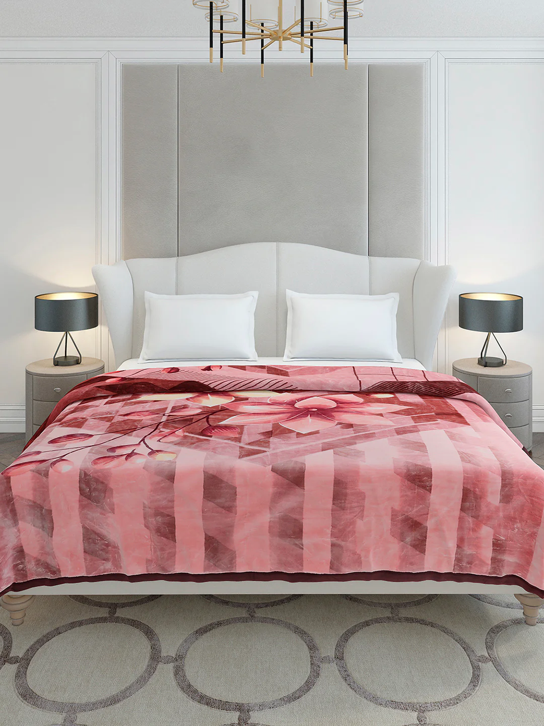 Printed Double Bed 2 Ply, 1136 GSM Embossed Blanket for Heavy Winter - (Commander) - Image 2
