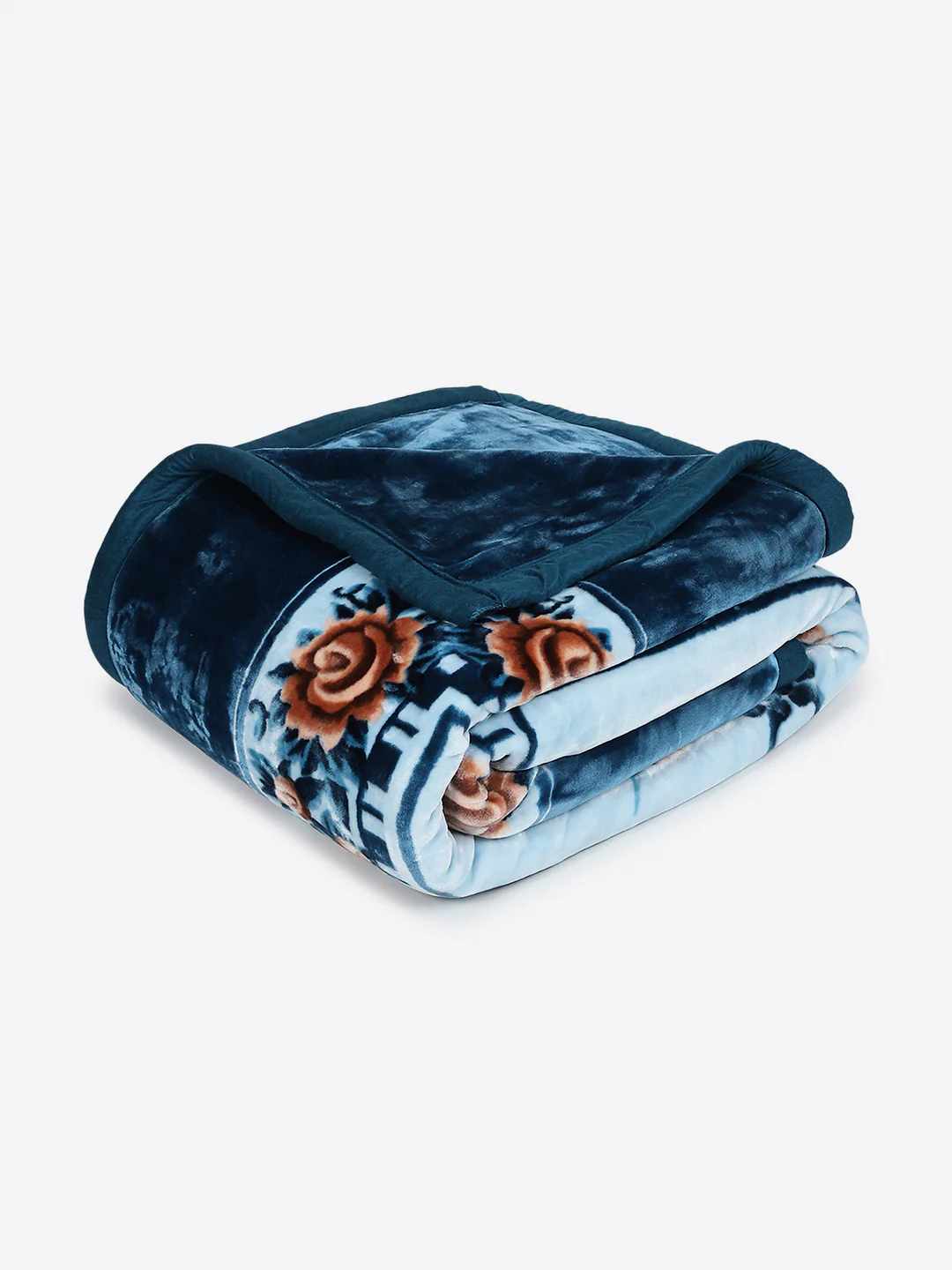 Printed Double Bed 2 Ply, 1042 GSM Cloudy Blanket for Heavy Winter - (Emilia) - Image 5