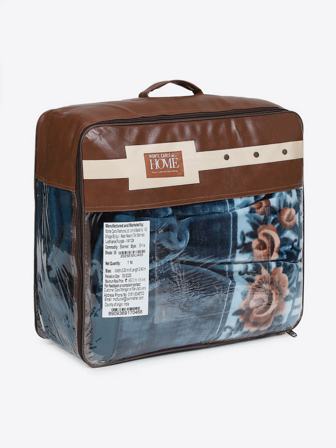 Printed Double Bed 2 Ply, 1042 GSM Cloudy Blanket for Heavy Winter - (Emilia) - Image 8