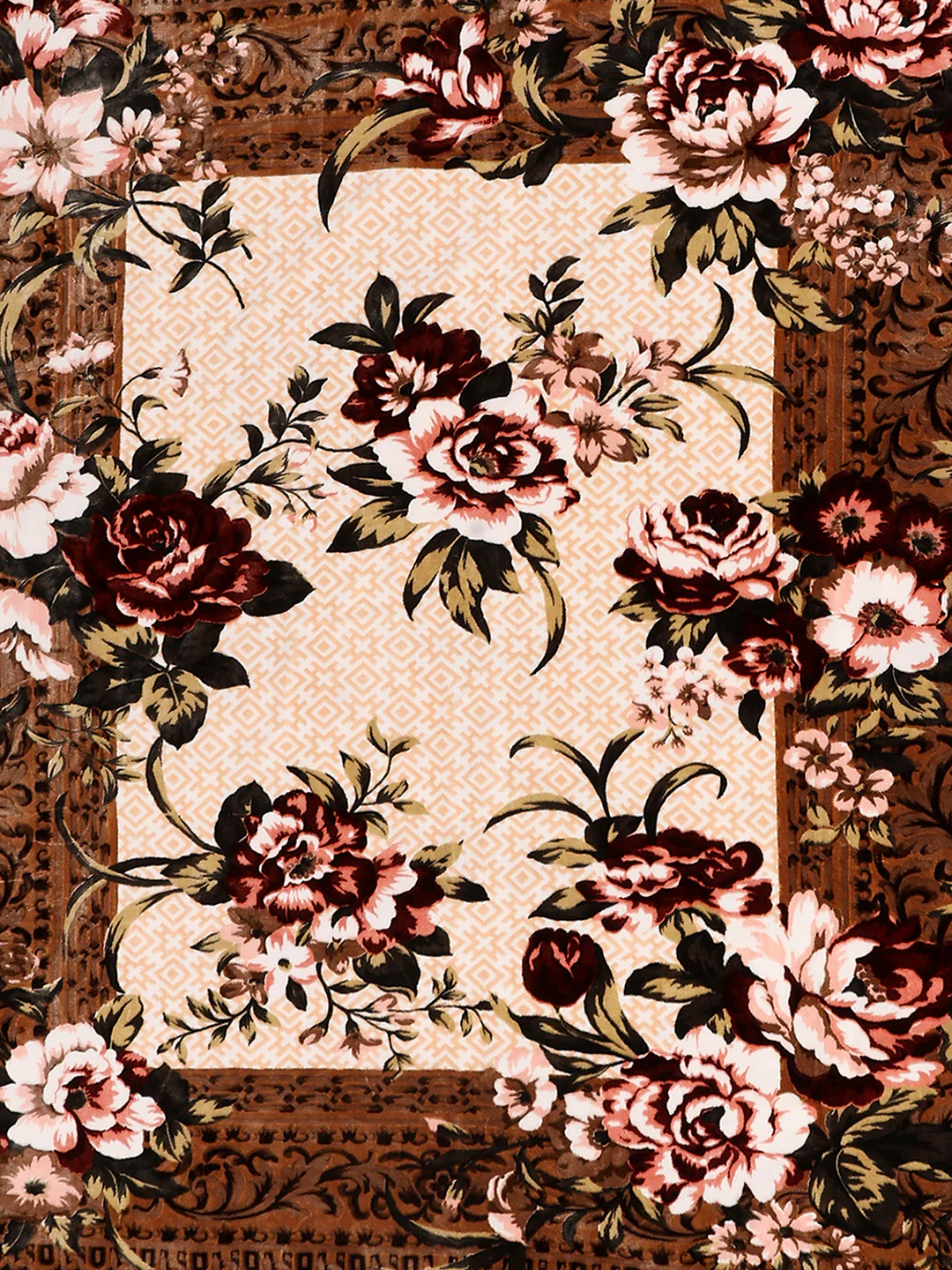 Printed Double Bed 2 Ply, 1042 GSM Cloudy Blanket for Heavy Winter - (Emilia) - Image 6