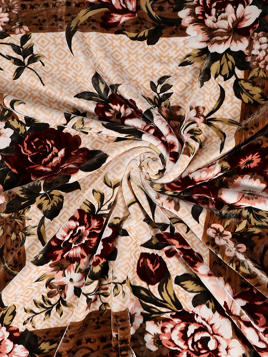 Printed Double Bed 2 Ply, 1042 GSM Cloudy Blanket for Heavy Winter - (Emilia) - Image 7
