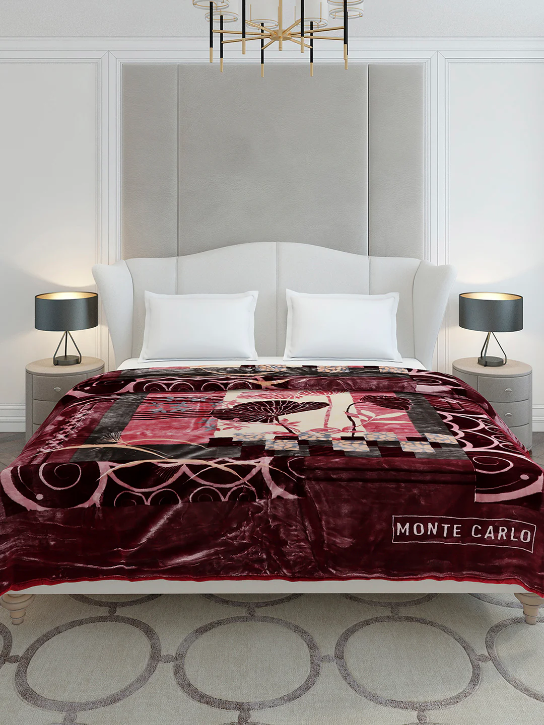 Printed Double Bed 2 Ply, 1136 GSM Blanket for Heavy Winter - (Monarch) - Image 2