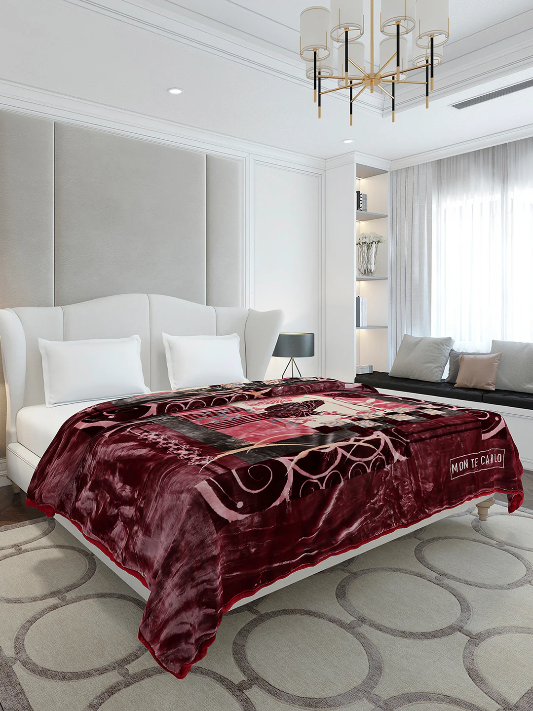 Printed Double Bed 2 Ply, 1136 GSM Blanket for Heavy Winter - (Monarch) - Image 4
