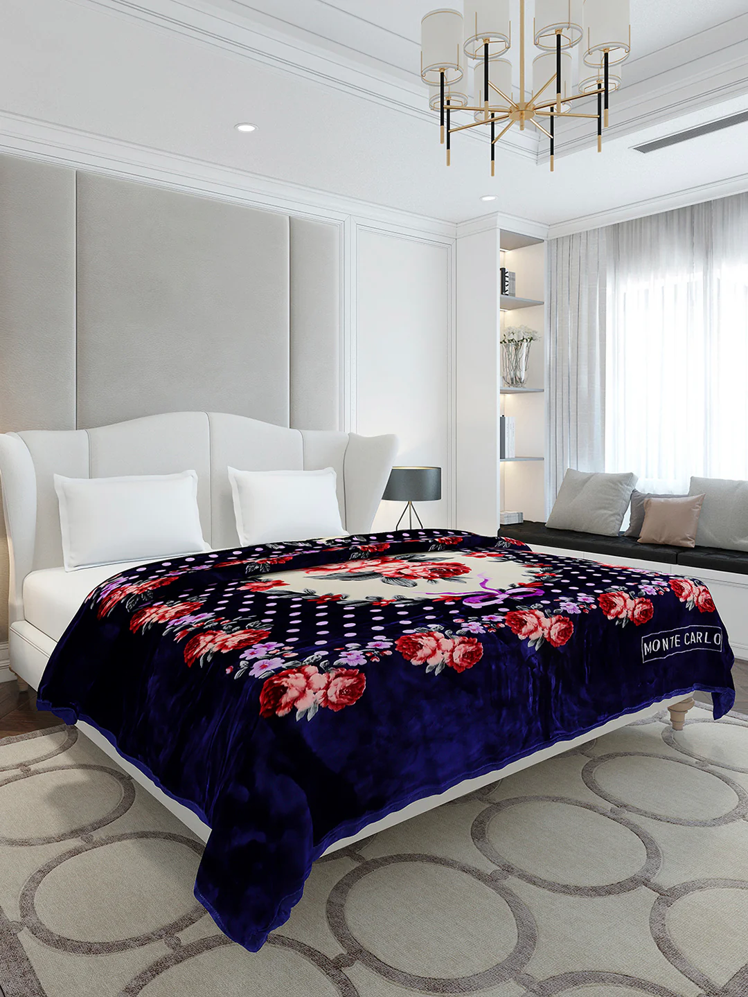 Printed Double Bed 2 Ply, 1136 GSM Blanket for Heavy Winter - (Monarch) - Image 4