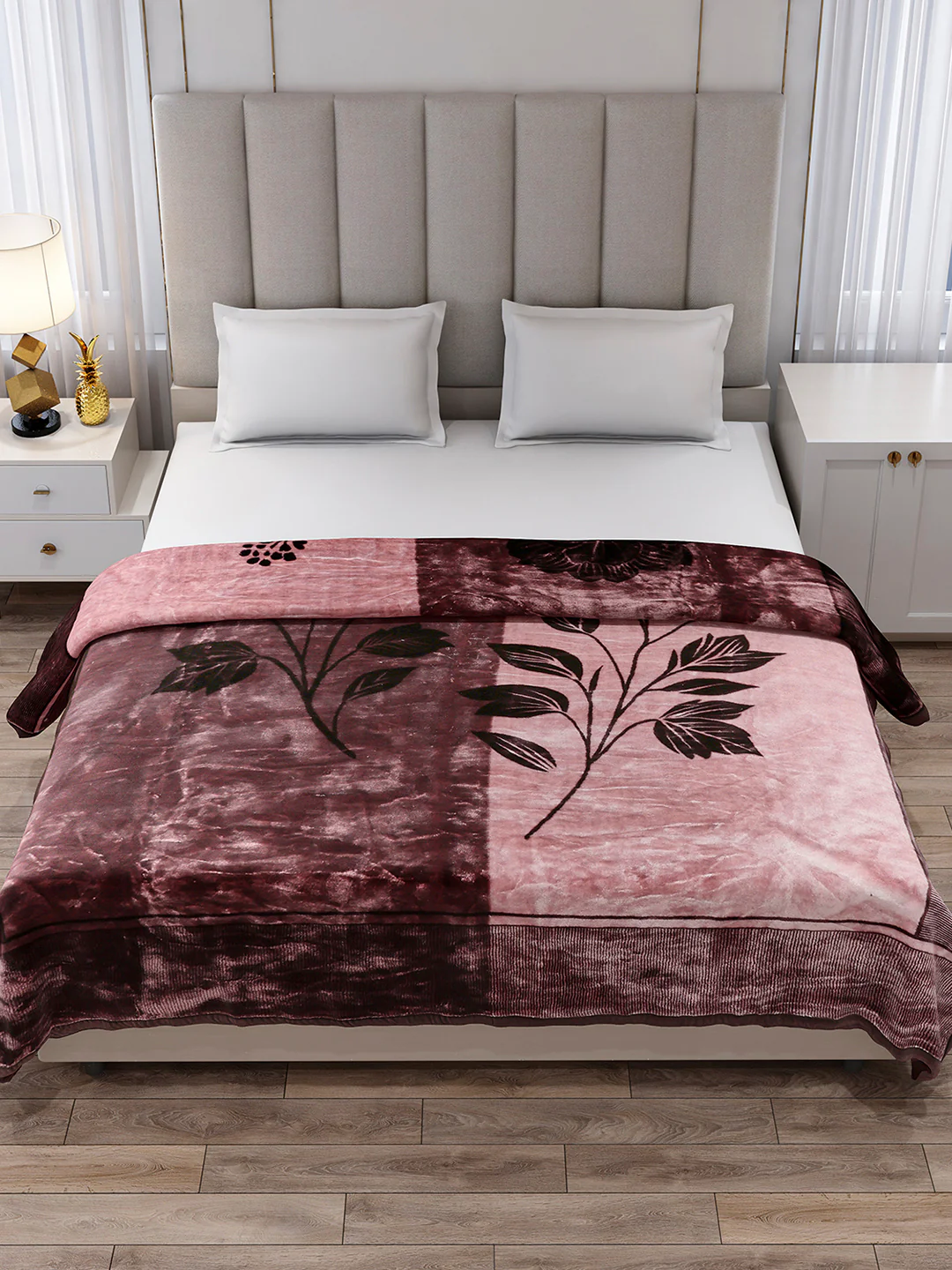 Printed Double Bed 2 Ply, 871 GSM Blanket for Heavy Winter - (Moon Valley Box) - Image 3