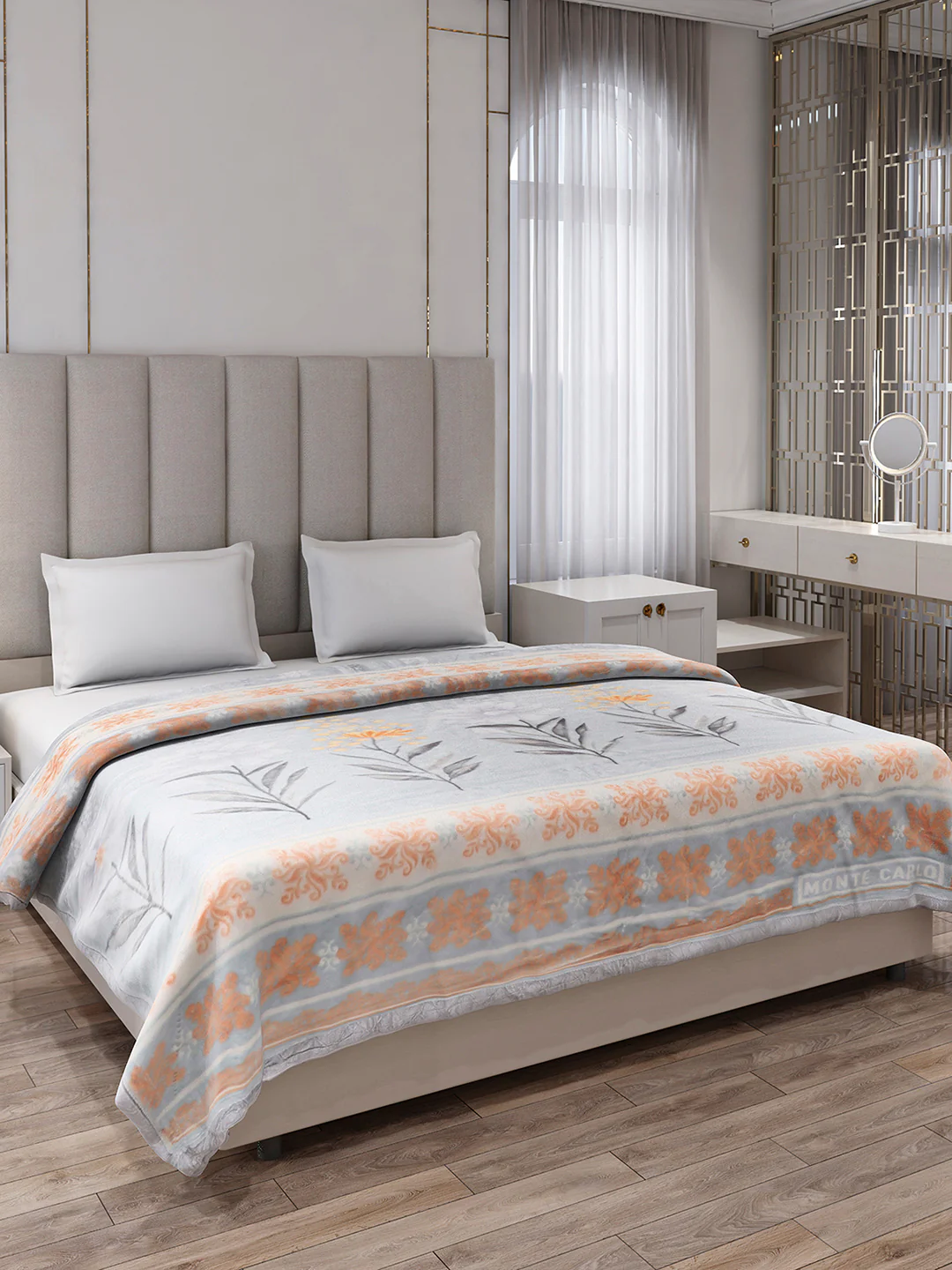 Printed Double Bed 2 Ply, 871 GSM Blanket for Heavy Winter - (Moon Valley Plus) - Image 4