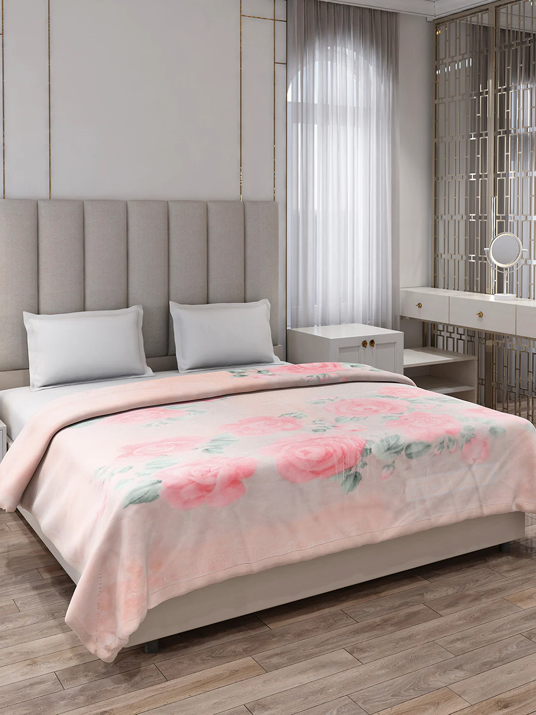 Printed Double Bed 2 Ply, 871 GSM Blanket for Heavy Winter - (Moon Valley Plus) - Image 4