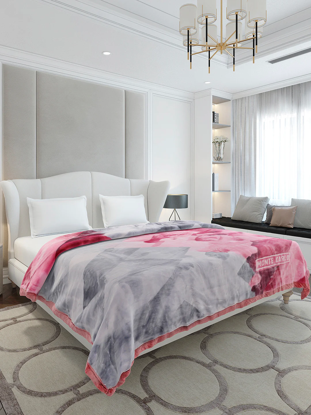 Printed Double Bed 2 Ply, 909 GSM Embossed Blanket for Heavy Winter - (Vista Plus) - Image 4