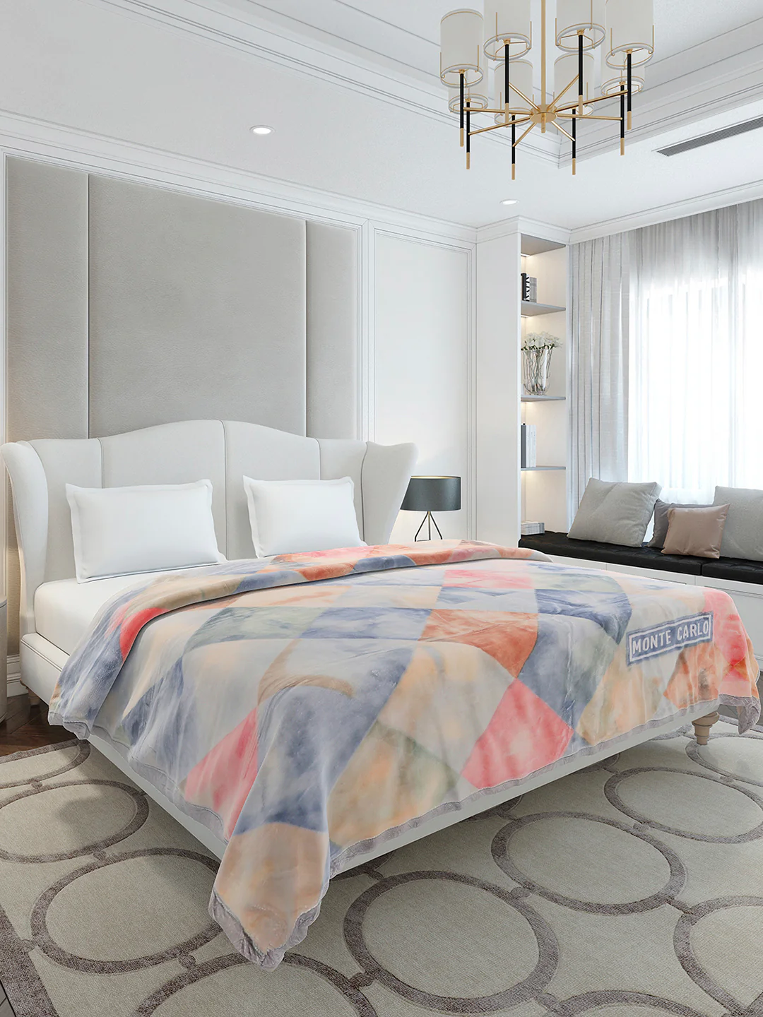 Printed Double Bed 2 Ply, 909 GSM Embossed Blanket for Heavy Winter - (Vista Plus) - Image 4