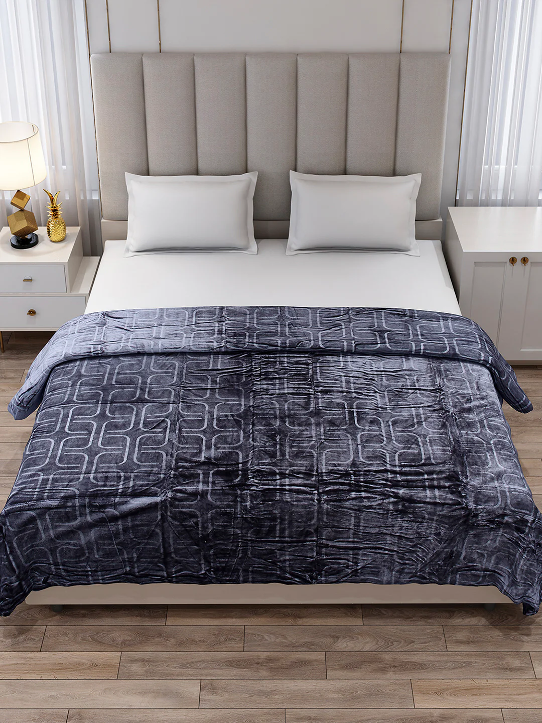 Printed Double Bed 210 GSM Blanket for AC Room - (Frosty) - Image 2