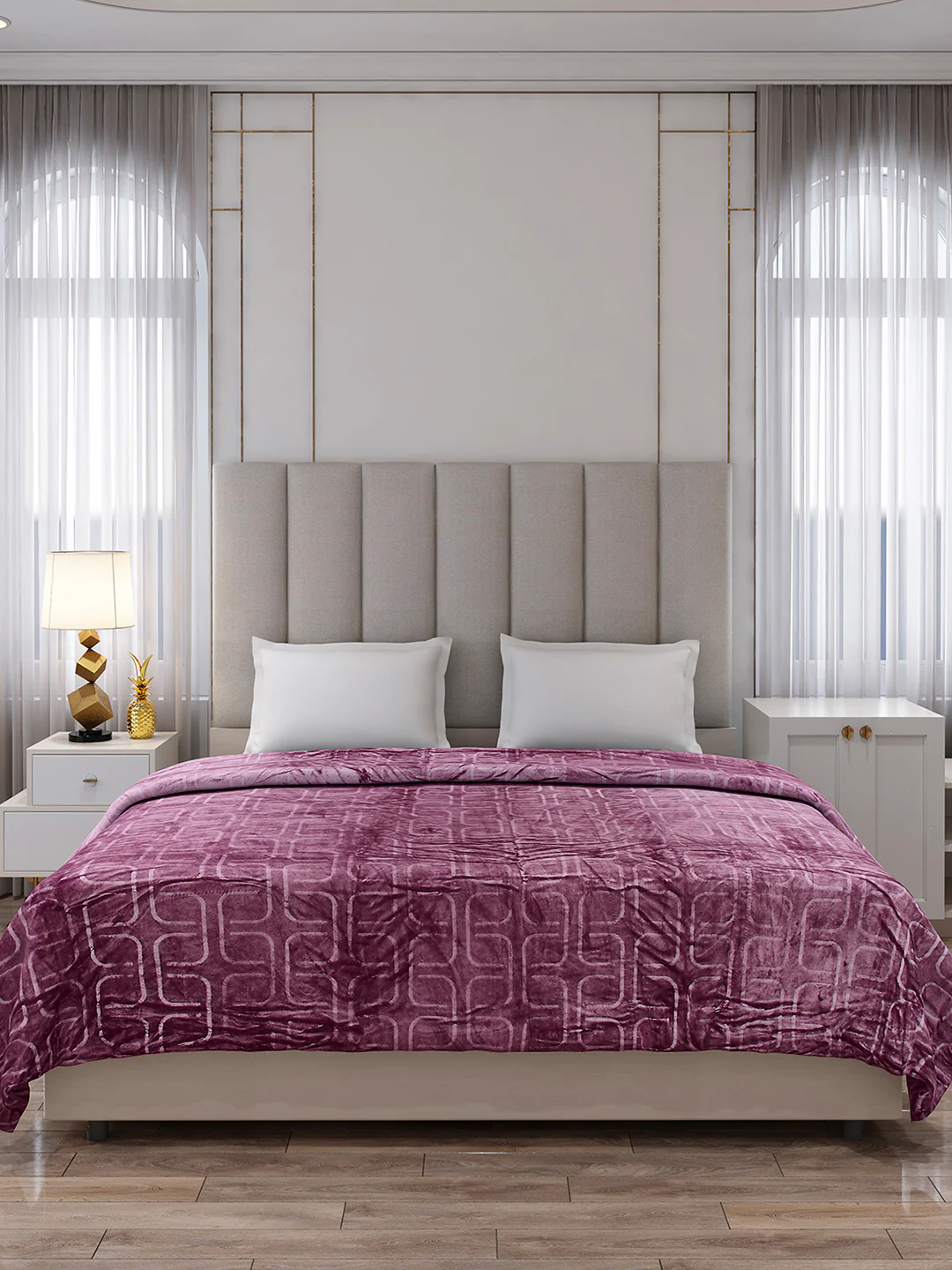 Printed Double Bed 210 GSM Blanket for AC Room - (Frosty) - Image 3