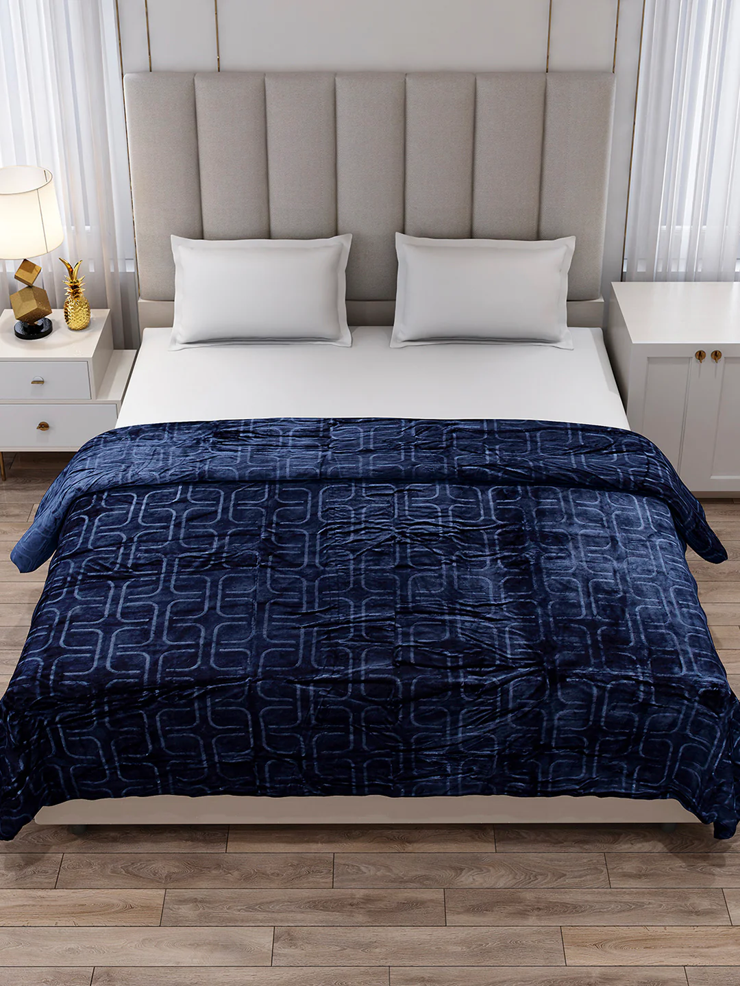 Printed Double Bed 210 GSM Blanket for AC Room - (Frosty) - Image 2