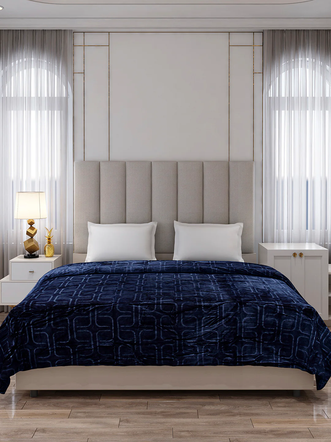 Printed Double Bed 210 GSM Blanket for AC Room - (Frosty) - Image 3