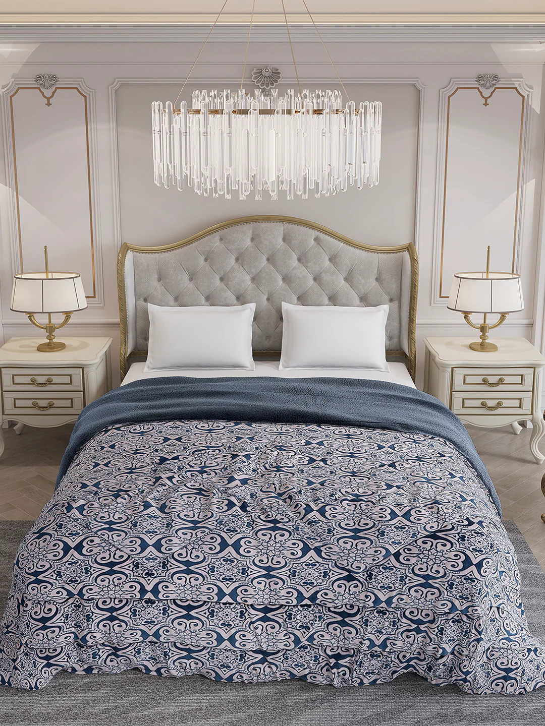 Printed Double Bed 210 GSM Comforter for Mild Winter (Nixie), Weight 729 gm - Image 3