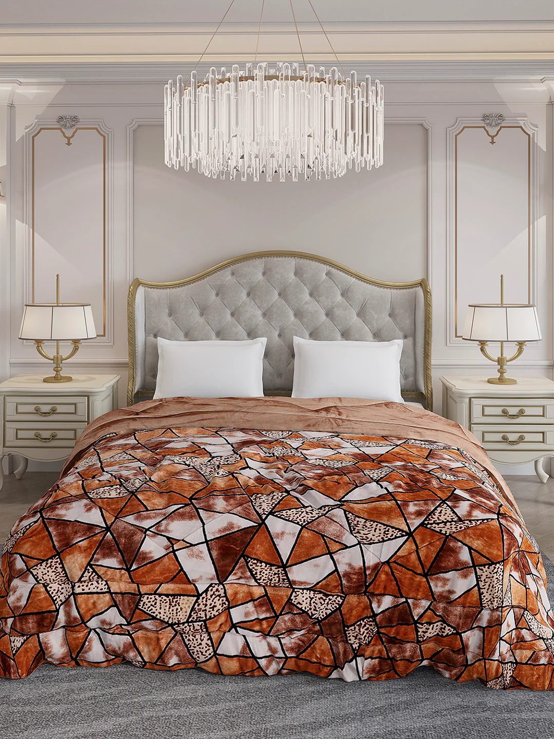 Printed Double Bed 233 GSM Comforter for Mild Winter (Beauty), Weight 855 gm - Image 2