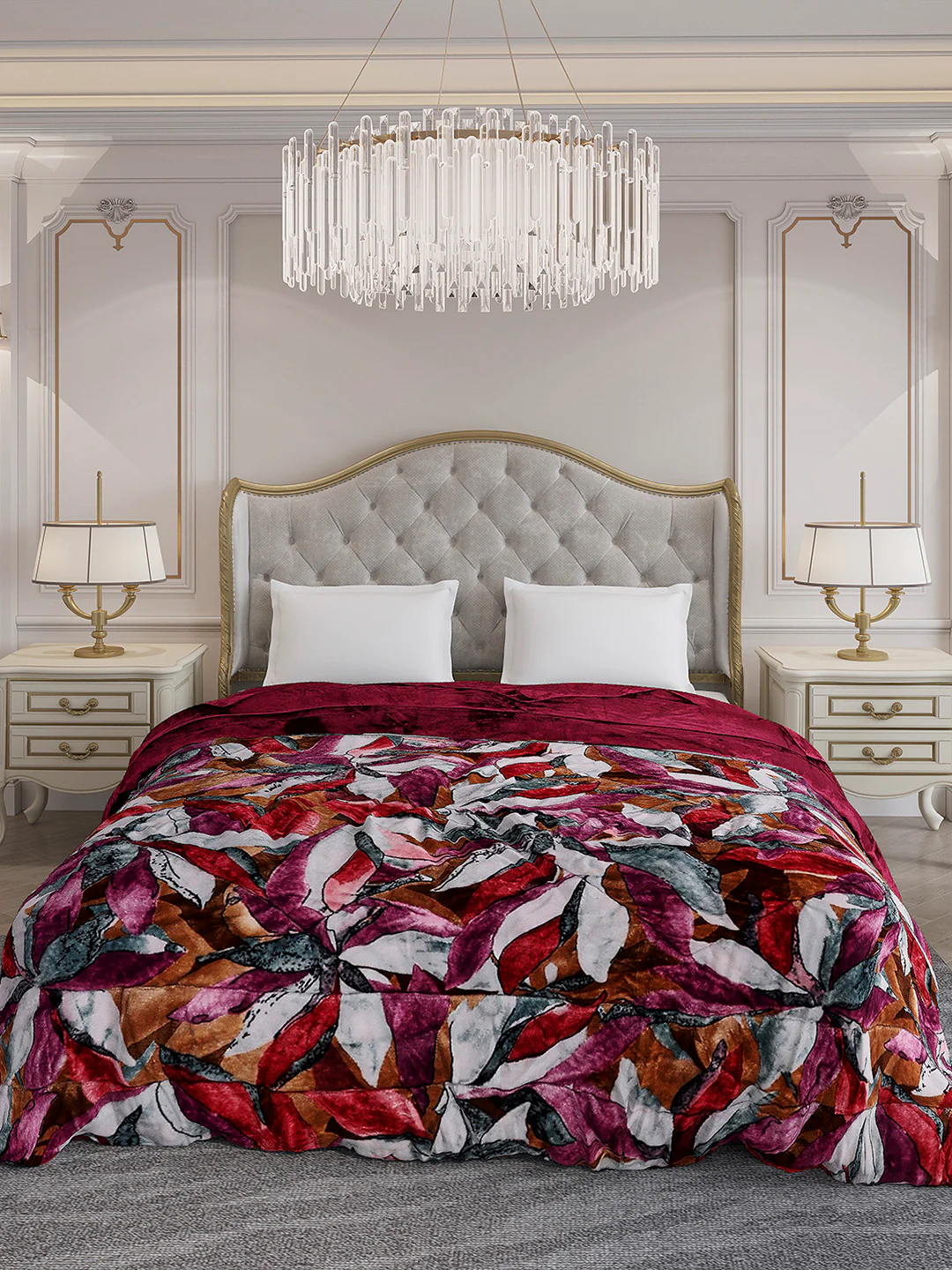 Printed Double Bed 233 GSM Comforter for Mild Winter (Beauty), Weight 855 gm - Image 2