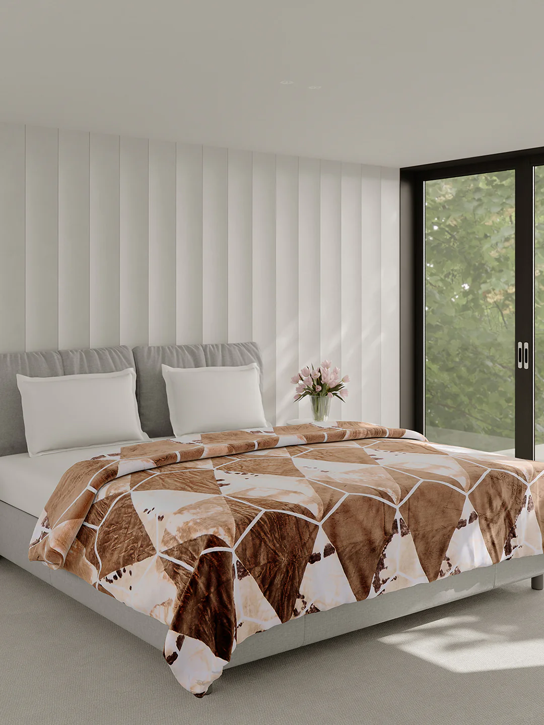 Printed Double Bed 240 GSM Blanket for AC Room - (Plushy) - Image 4