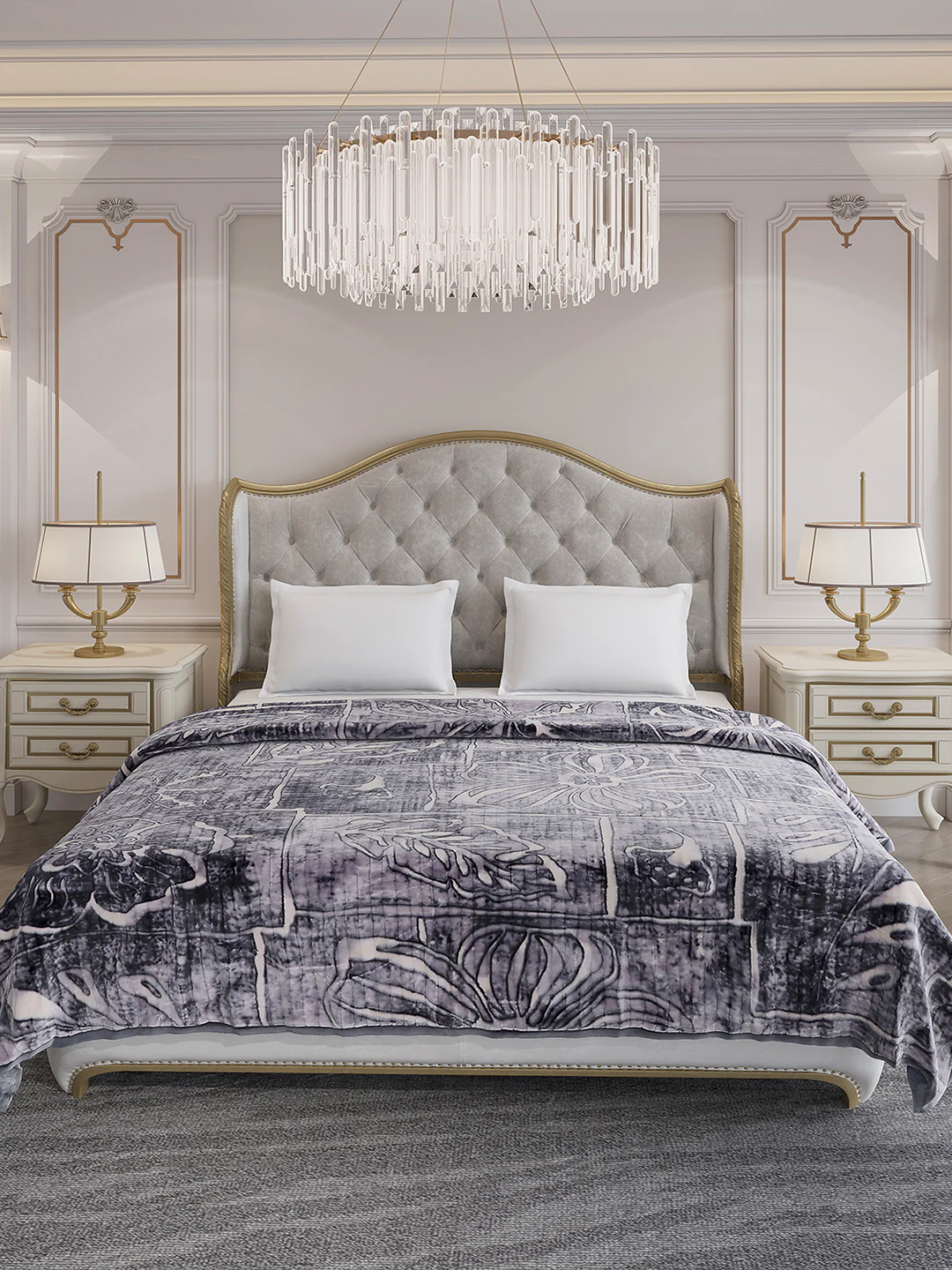 Printed Double Bed 3 Ply, 928 GSM Blanket for Winter - (Marvin PVC) - Image 2