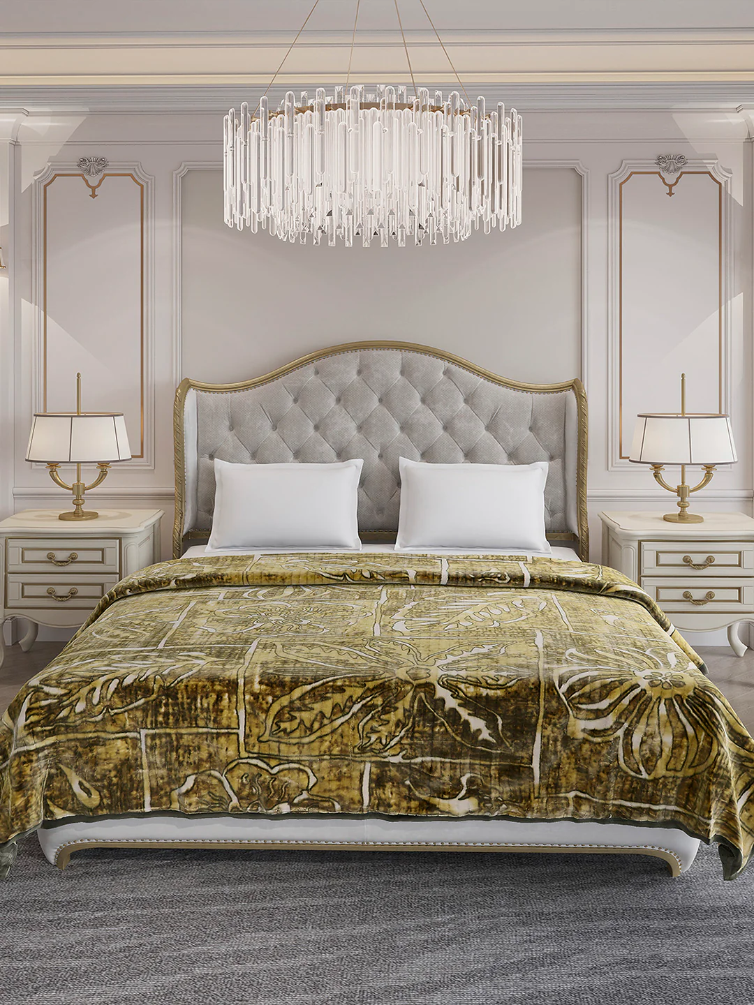 Printed Double Bed 3 Ply, 928 GSM Blanket for Winter - (Marvin PVC) - Image 2