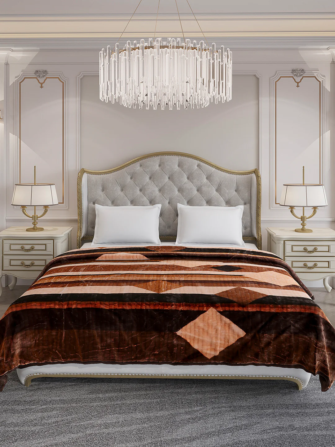 Printed Double Bed 3 Ply, 928 GSM Blanket for Winter - (Marvin PVC) - Image 2