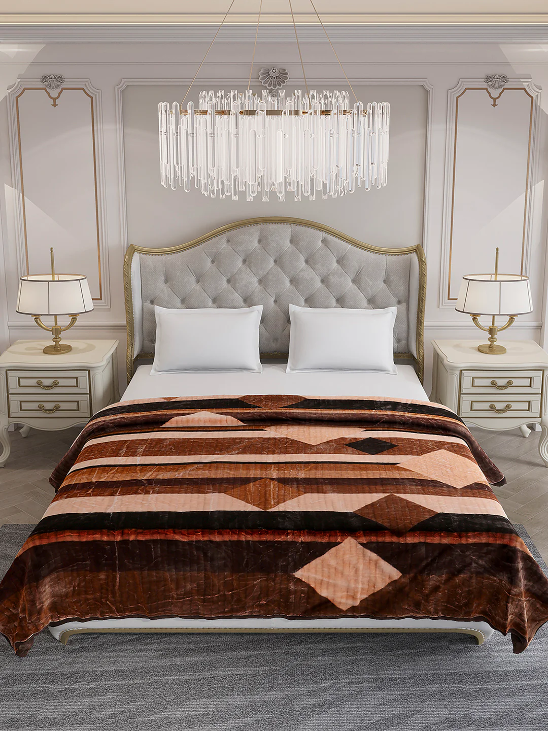 Printed Double Bed 3 Ply, 928 GSM Blanket for Winter - (Marvin PVC) - Image 3