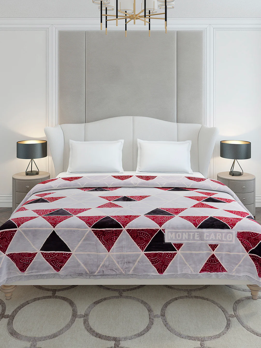 Printed Double Bed 3 Ply, 720 GSM Blanket for Heavy Winter - (Gala Glow) - Image 2