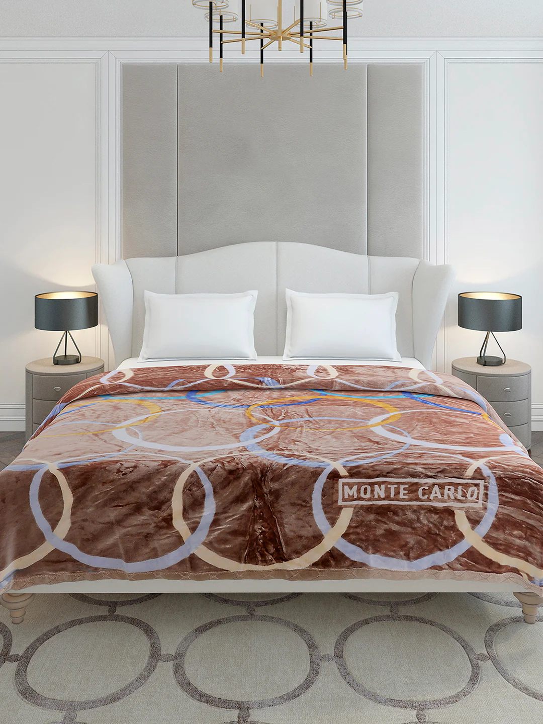 Printed Double Bed 3 Ply, 720 GSM Blanket for Heavy Winter - (Gala Glow) - Image 2