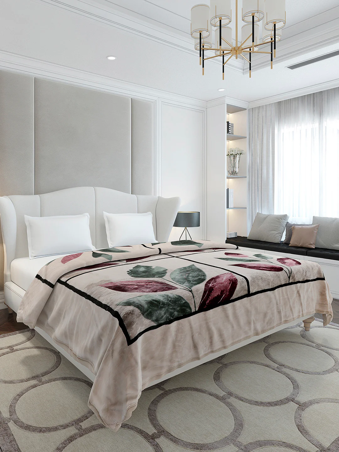 Printed Double Bed 3, 890 GSM Ply Blanket for Heavy Winter - (Gulnar) - Image 4