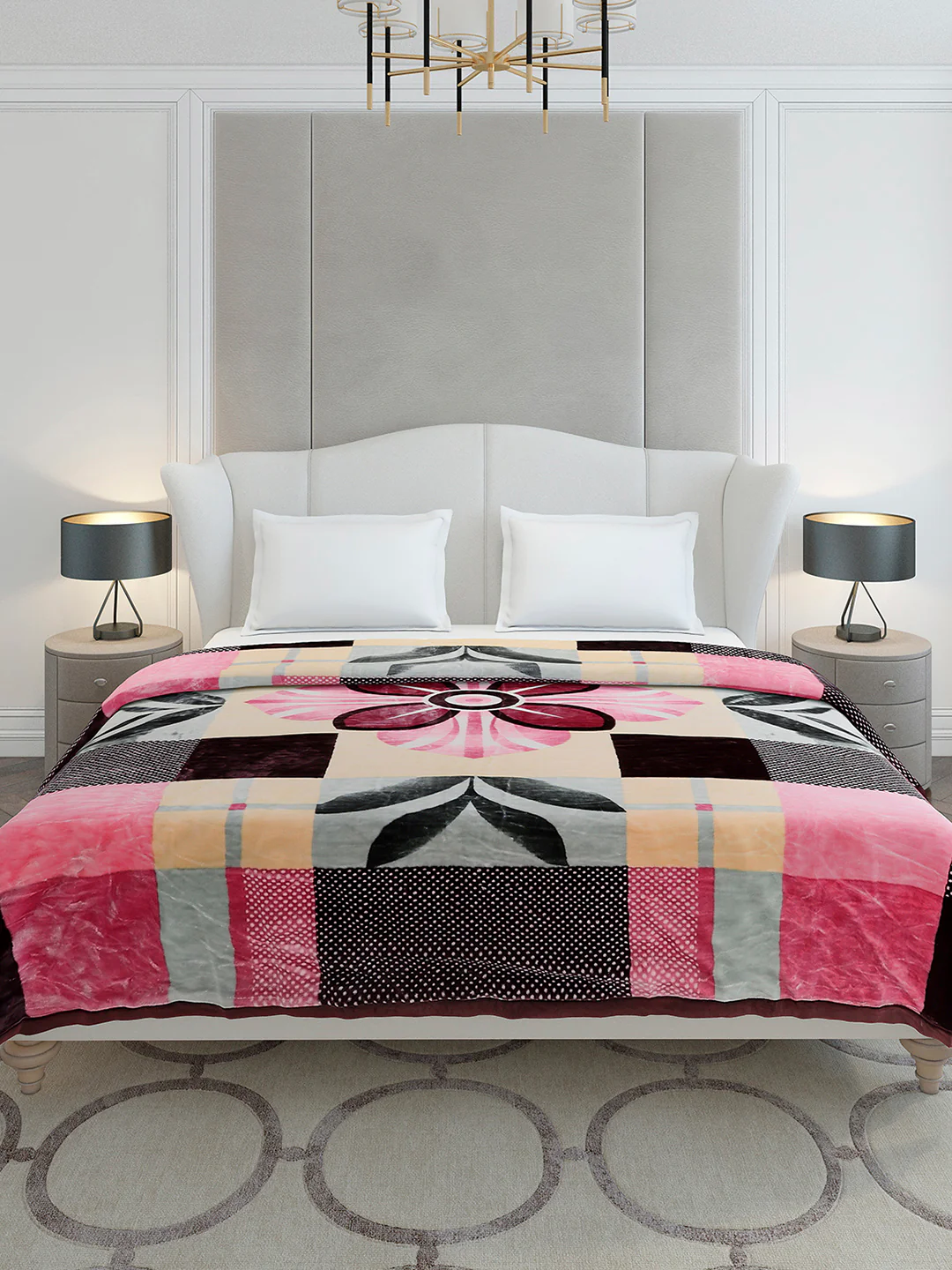 Printed Double Bed 3, 890 GSM Ply Blanket for Heavy Winter - (Gulnar) - Image 2