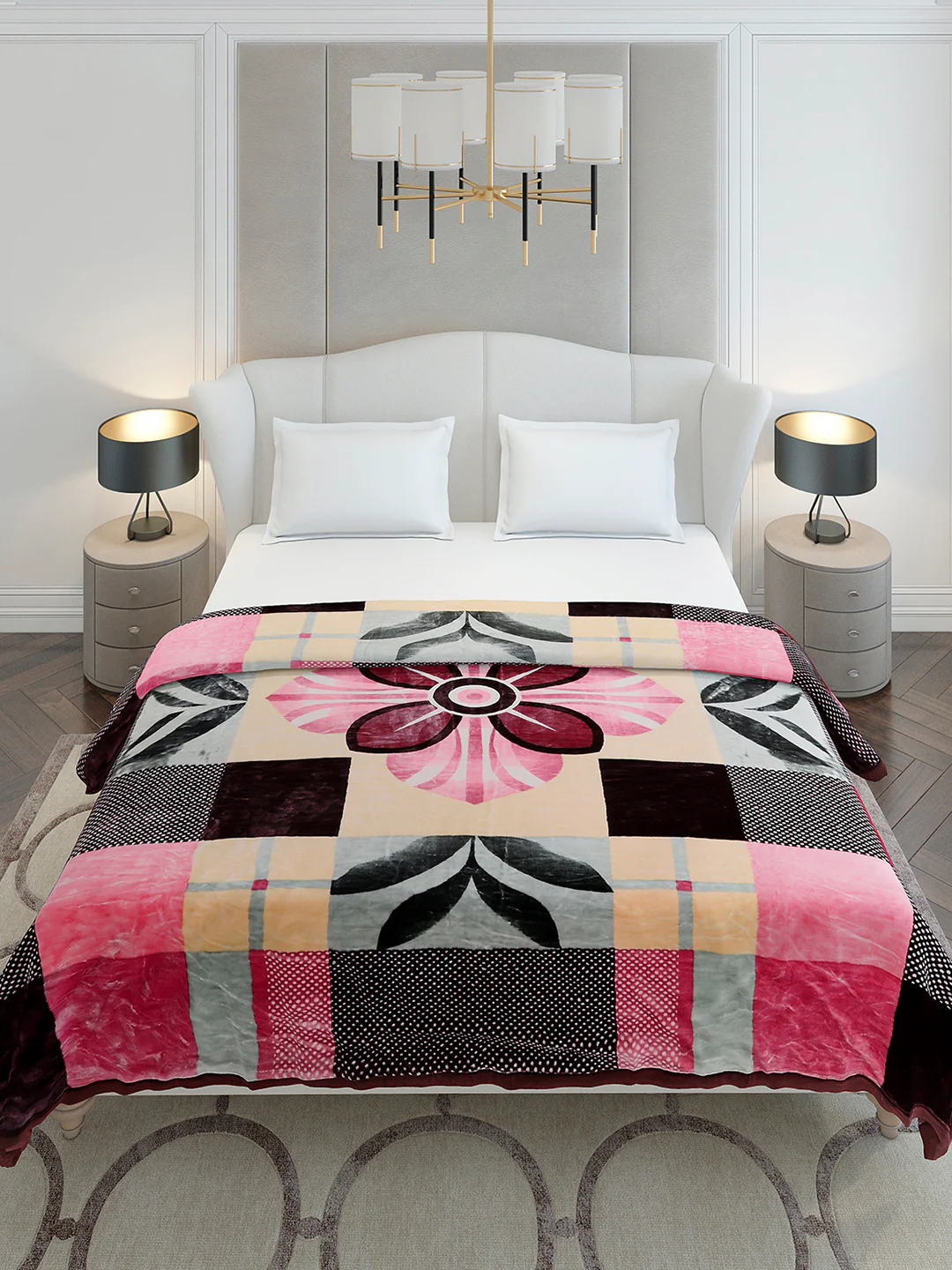Printed Double Bed 3, 890 GSM Ply Blanket for Heavy Winter - (Gulnar) - Image 3