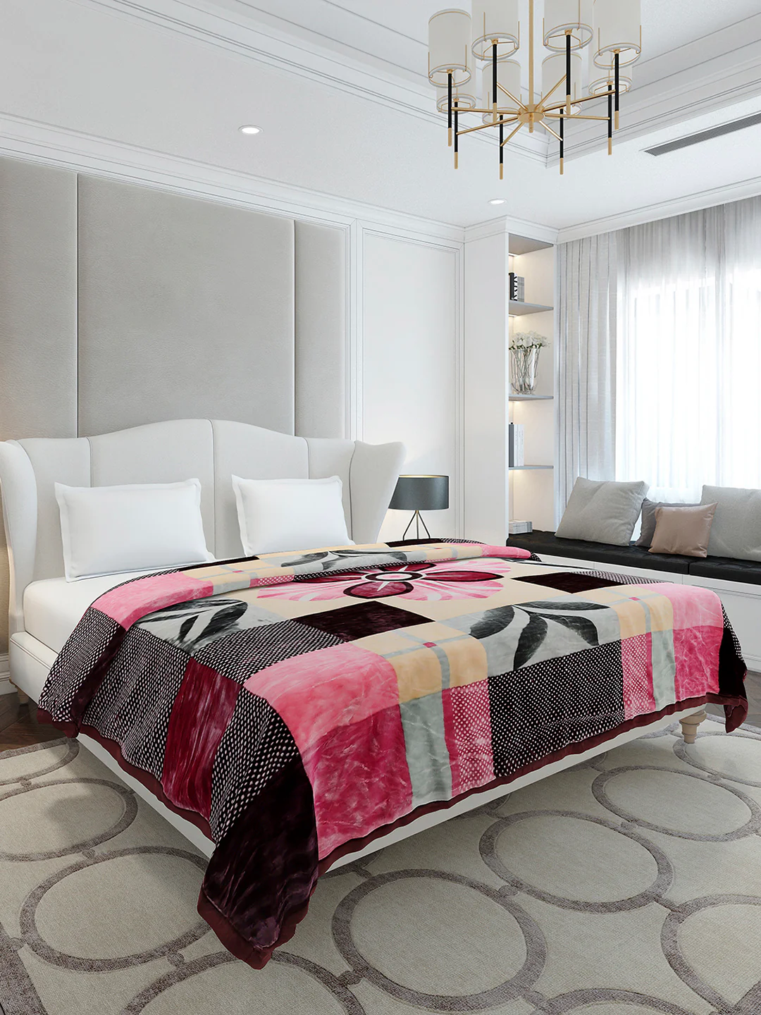 Printed Double Bed 3, 890 GSM Ply Blanket for Heavy Winter - (Gulnar) - Image 4