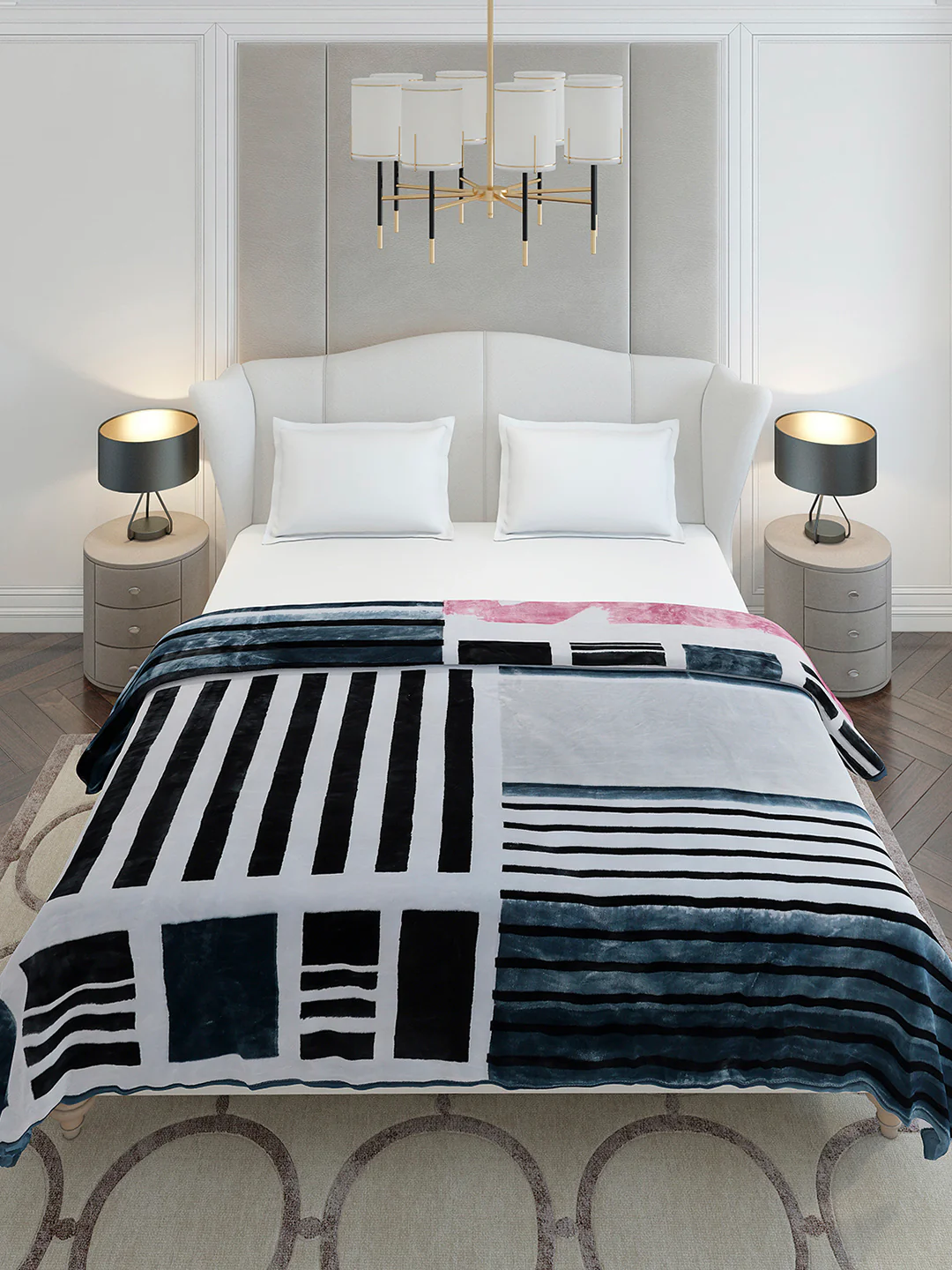 Printed Double Bed 3, 890 GSM Ply Blanket for Heavy Winter - (Gulnar) - Image 3
