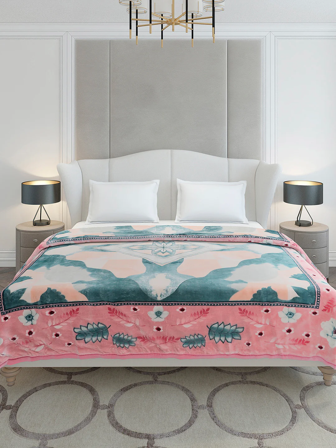 Printed Double Bed 3, 890 GSM Ply Blanket for Heavy Winter - (Gulnar) - Image 2