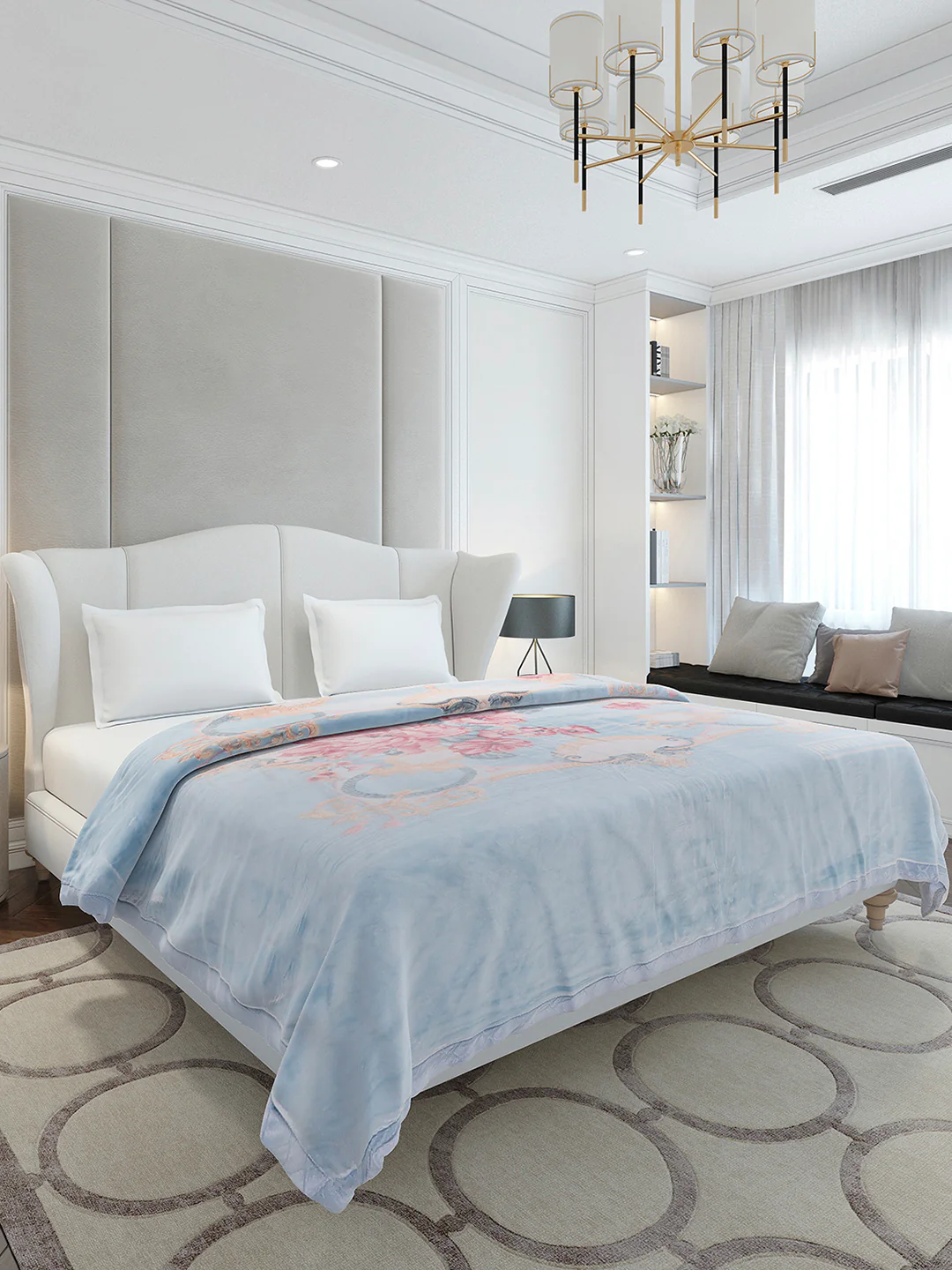 Printed Double Bed 3 Ply, 909 GSM Blanket for Heavy Winter - (Wild Side) - Image 4