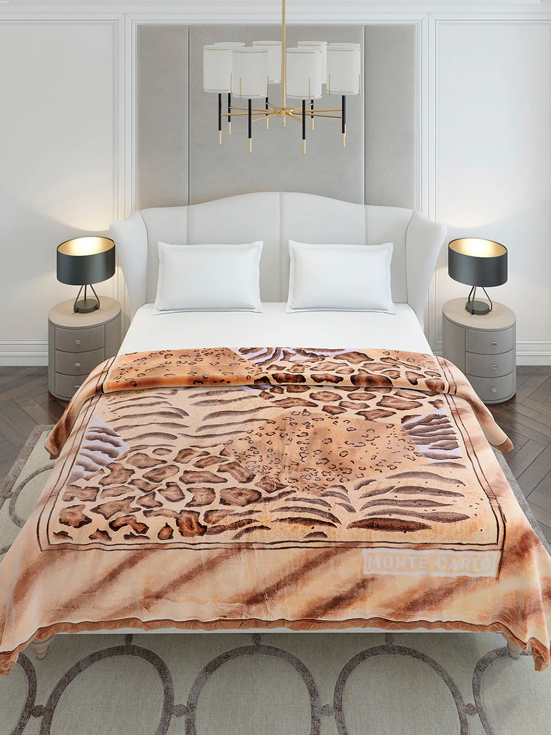 Printed Double Bed 3 Ply, 909 GSM Blanket for Heavy Winter - (Wild Side) - Image 3