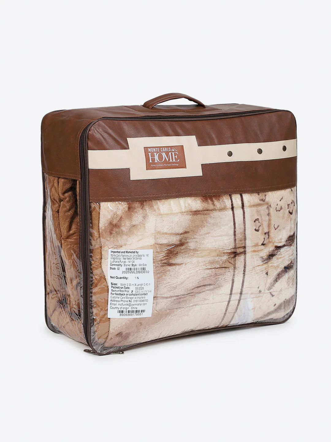 Printed Double Bed 3 Ply, 909 GSM Blanket for Heavy Winter - (Wild Side) - Image 8