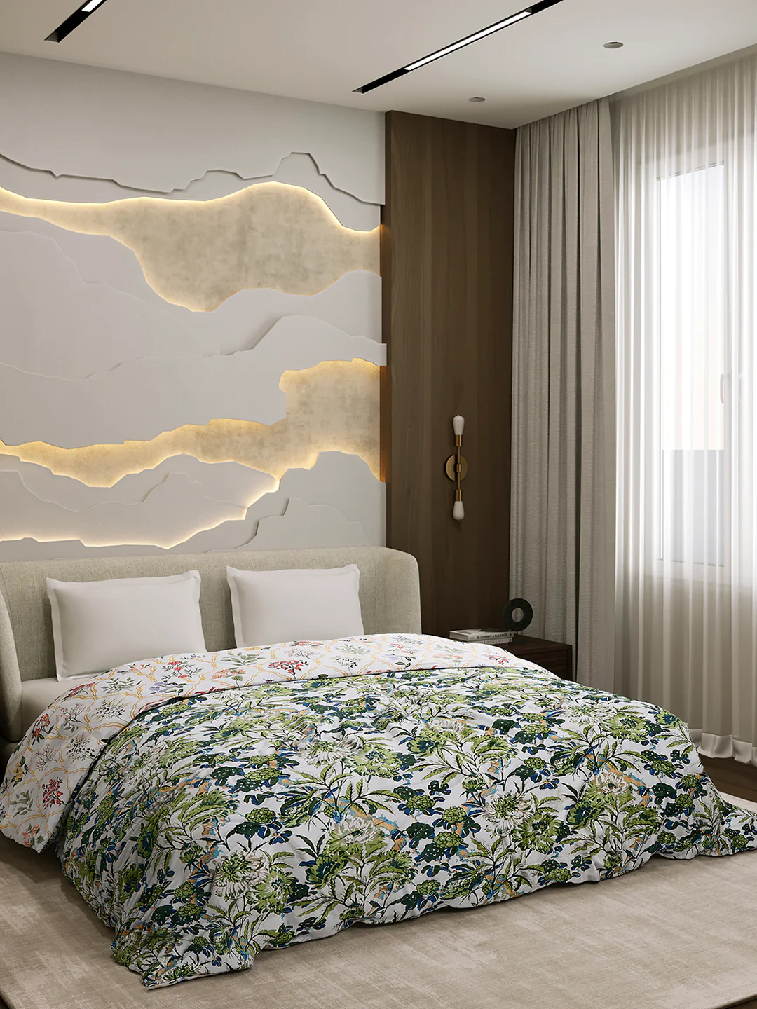 Printed Double Bed 3 Ply Comforter for AC Room - (Marvella) - Image 4
