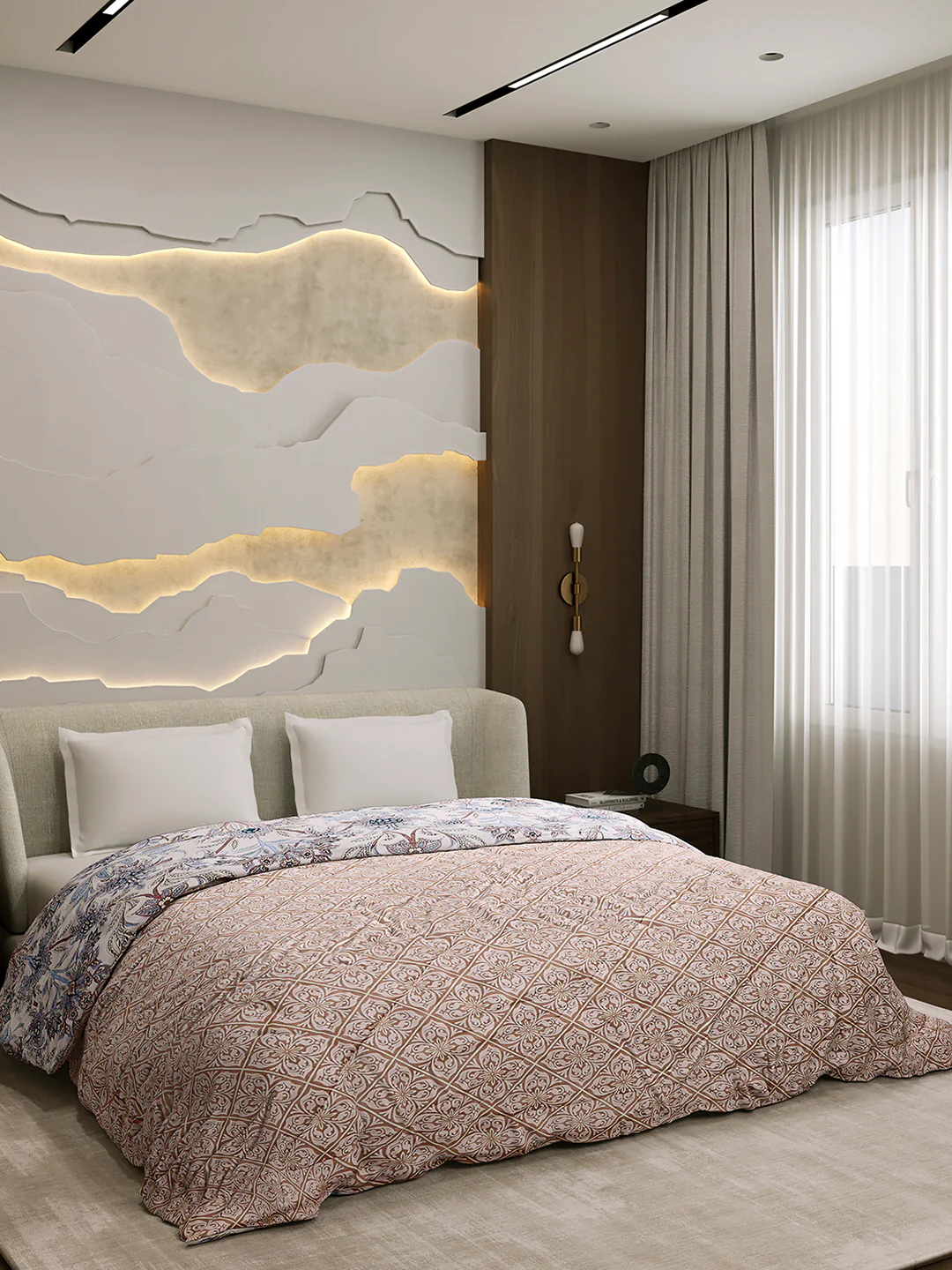 Printed Double Bed 3 Ply Comforter for AC Room - (Marvella) - Image 5