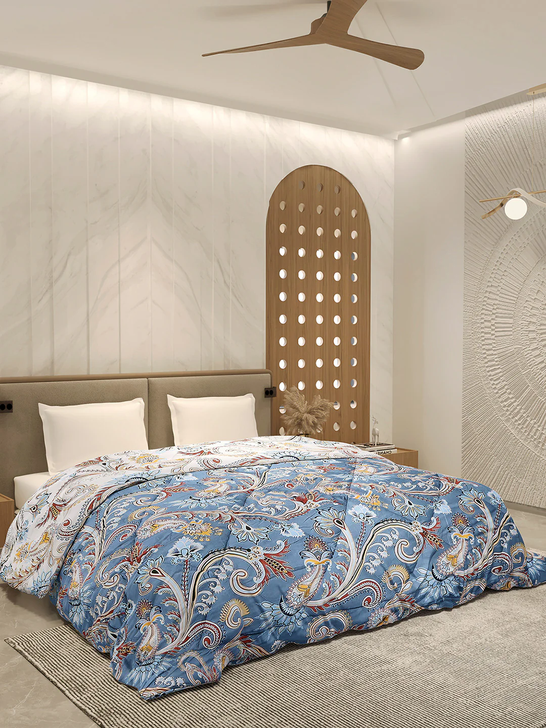 Printed Double Bed 3 Ply Comforter for AC Room - (Marvella) - Image 4