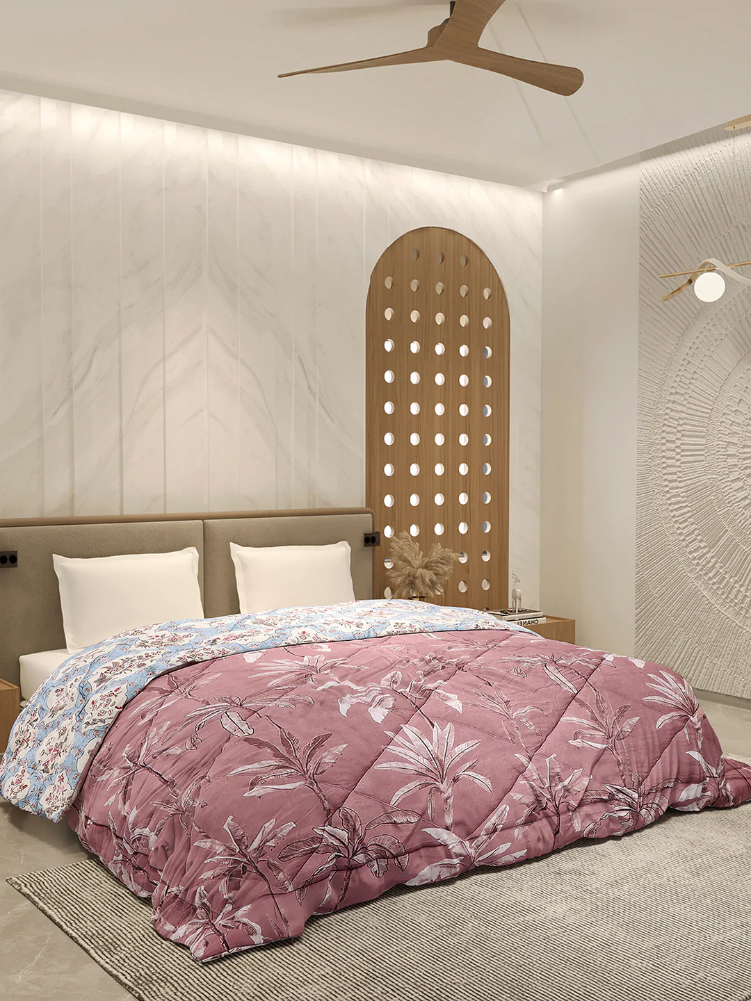 Printed Double Bed 3 Ply Comforter for AC Room - (Marvella) - Image 5
