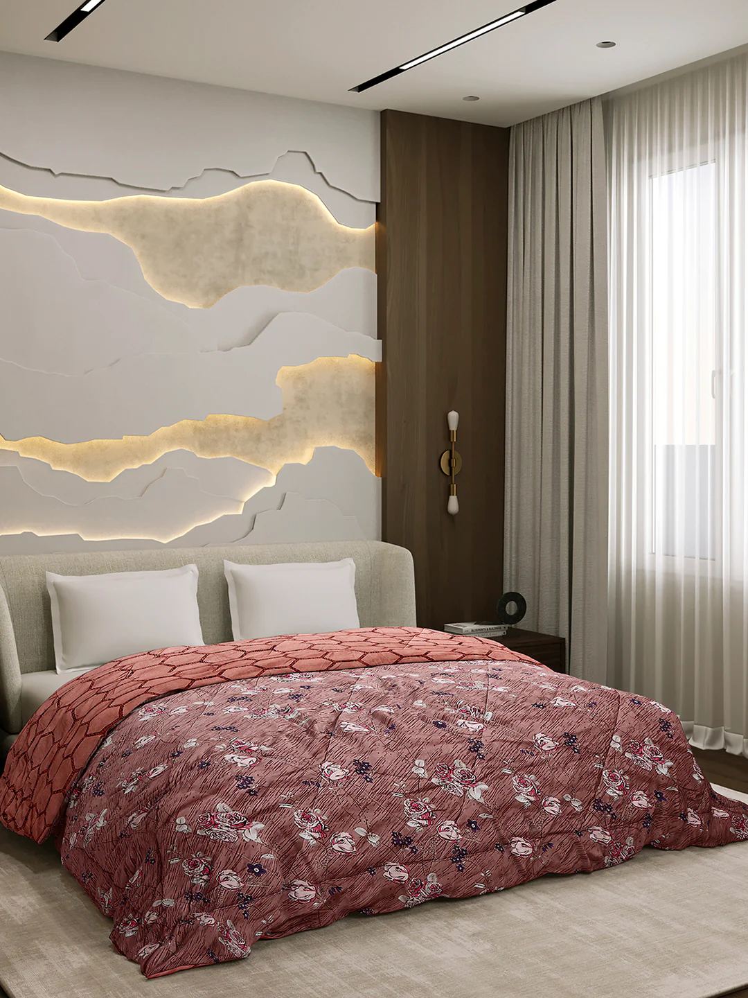 Printed Double Bed 3 Ply Comforter for AC Room - (Sanskriti) - Image 4