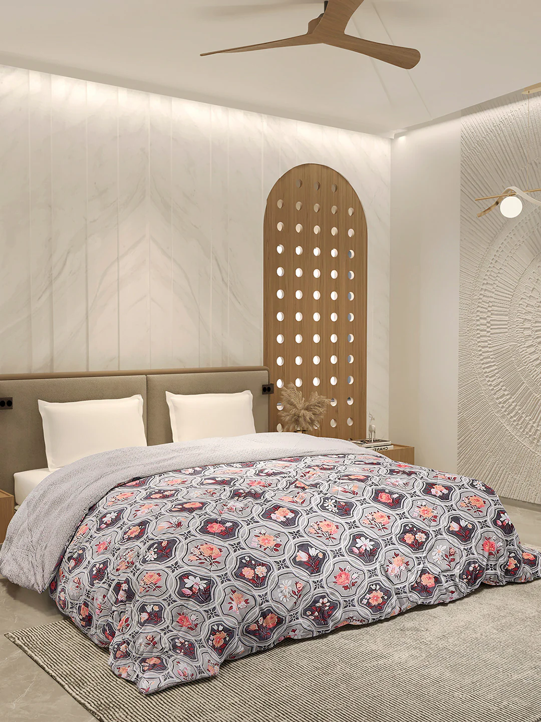 Printed Double Bed 3 Ply Comforter for AC Room - (Sanskriti) - Image 4