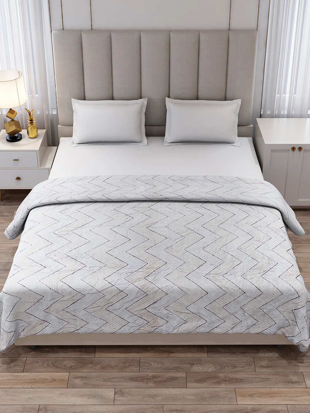 Printed Double Bed 300 GSM Blanket for AC Room - (Matrix) - Image 2