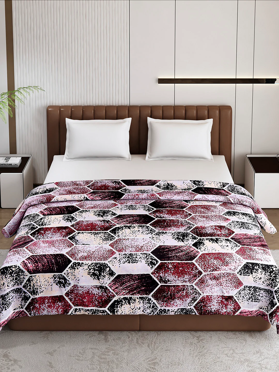 Printed Double Bed 300 GSM Blanket for AC Room - (Tulip) - Image 2