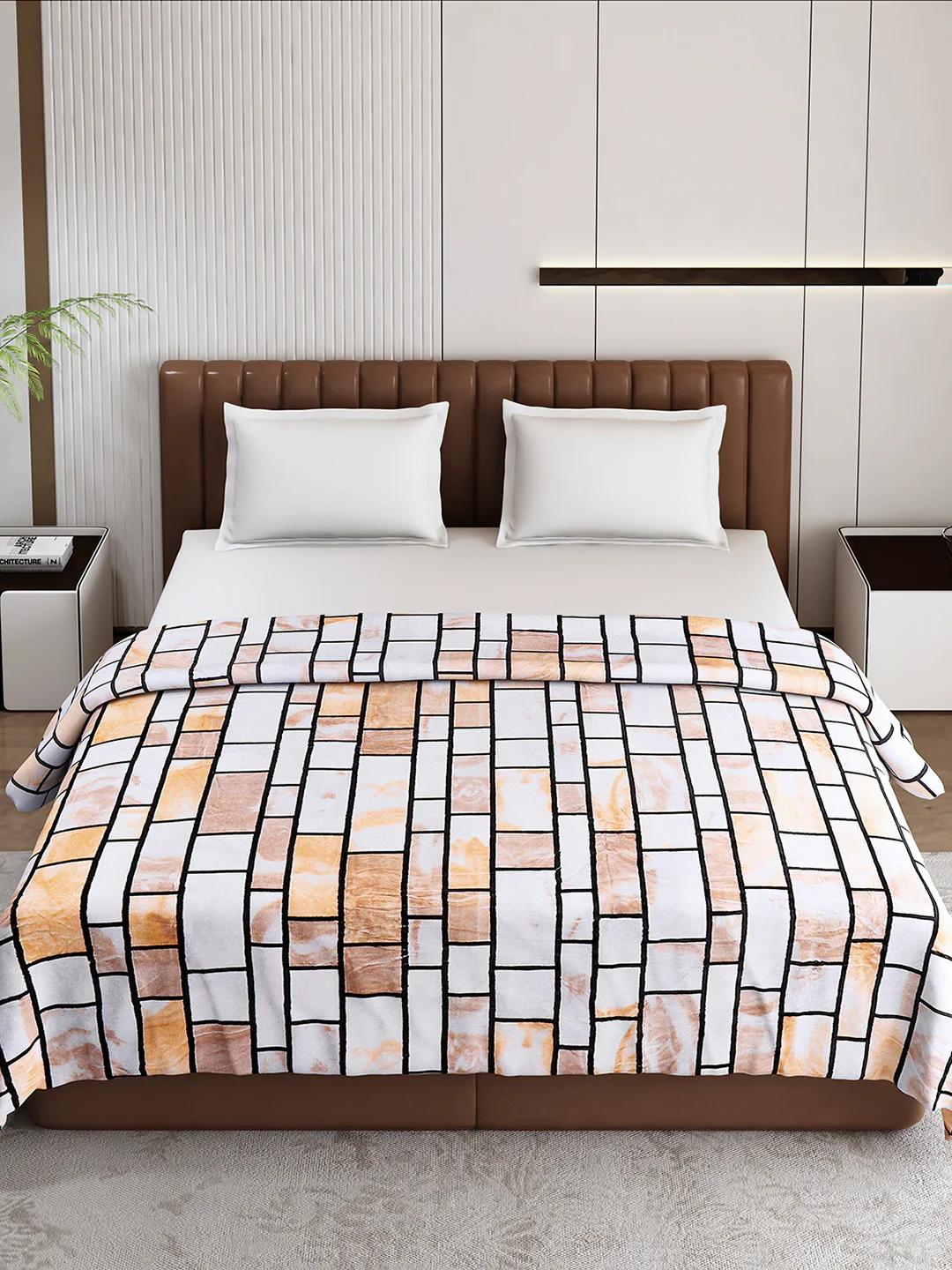 Printed Double Bed 300 GSM Blanket for AC Room - (Tulip) - Image 2