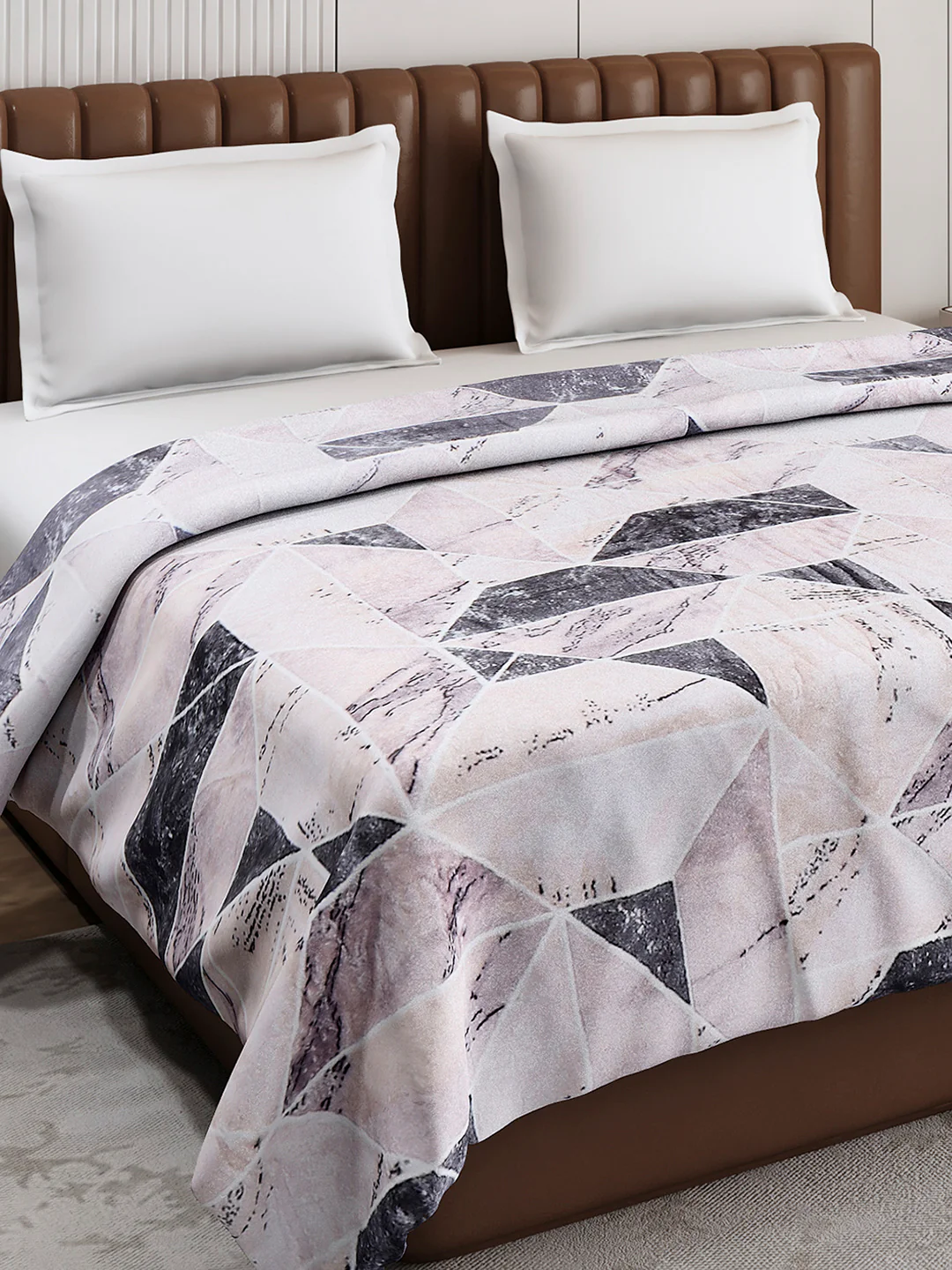 Printed Double Bed 300 GSM Blanket for AC Room - (Tulip) - Image 4