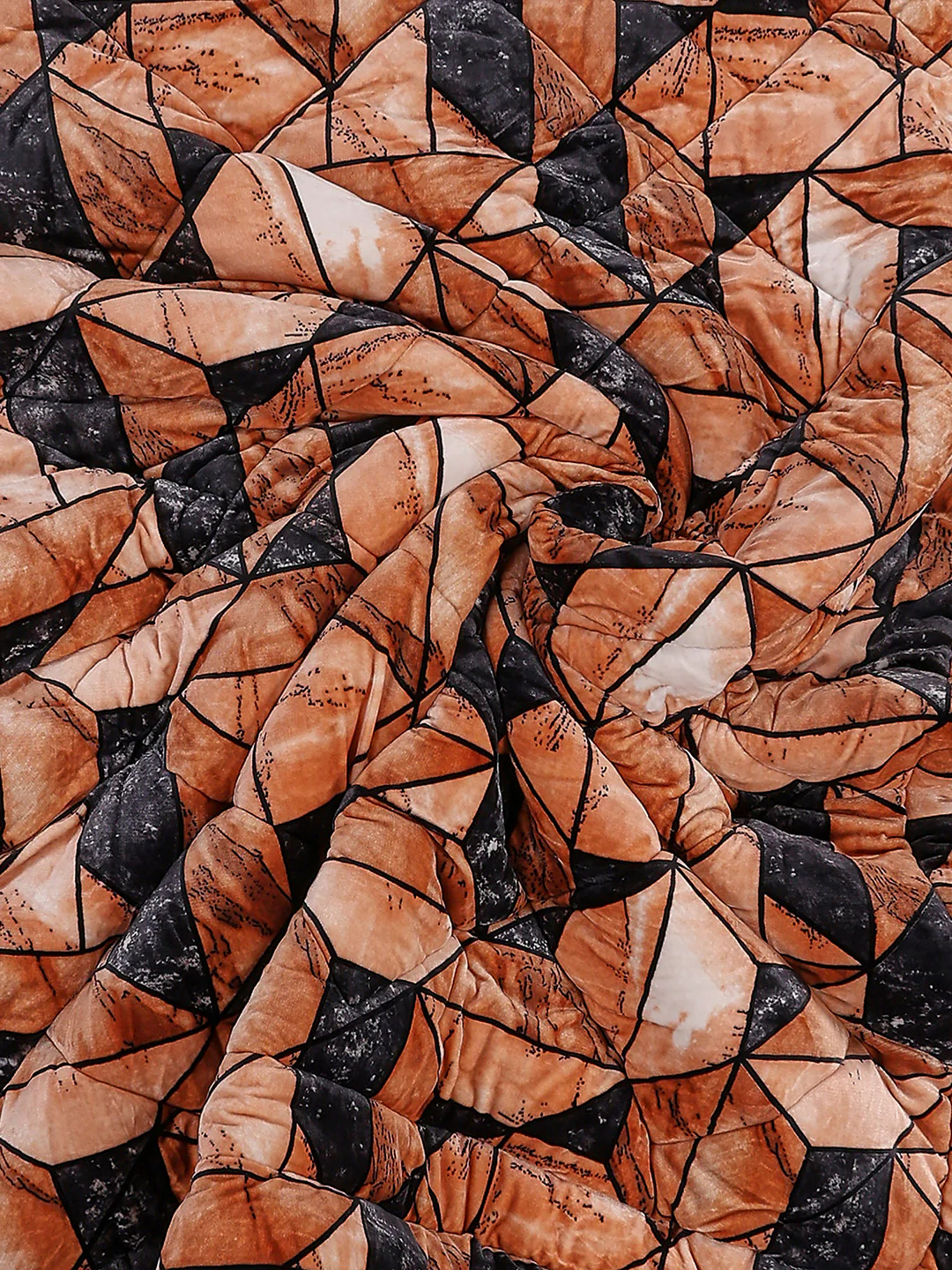 Printed Double Bed 300 GSM Comforter for Mild Winter (Wisdom Gold), Weight 900 gm - Image 6