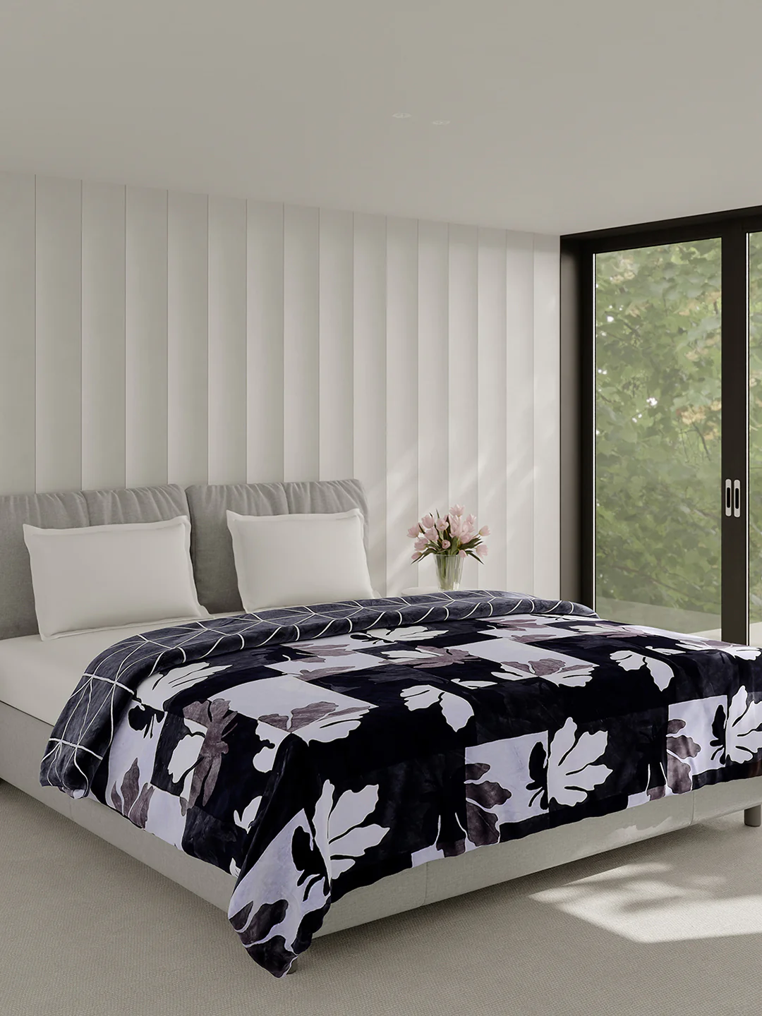 Printed Double Bed 350 GSM Blanket for AC Room - (Manhattan) - Image 4