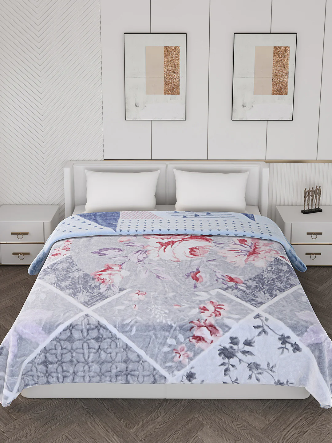Printed Double Bed 550 GSM Blanket for Mild Winter -2 Ply (Weight 3 kg) - Image 3