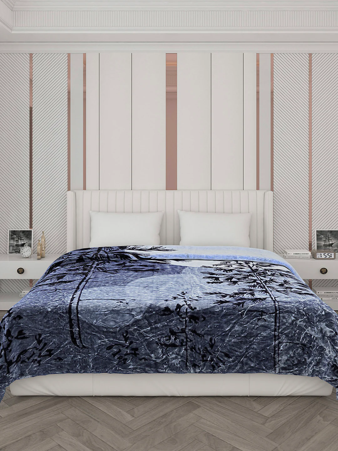 Printed Double Bed 596 GSM Blanket Samuel 2 Ply (Weight 3.15 kg) - Image 2